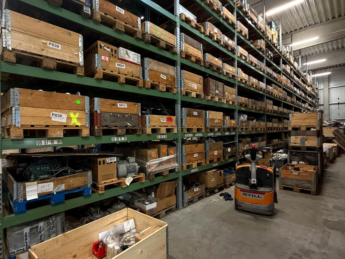 Magazijn met complete industriële voorraad - opgekocht door RBM-Trading